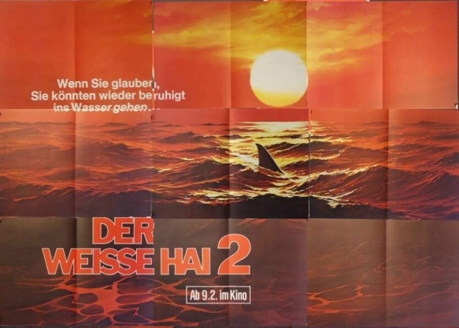 Jaws 2 original release german billboard movie poster